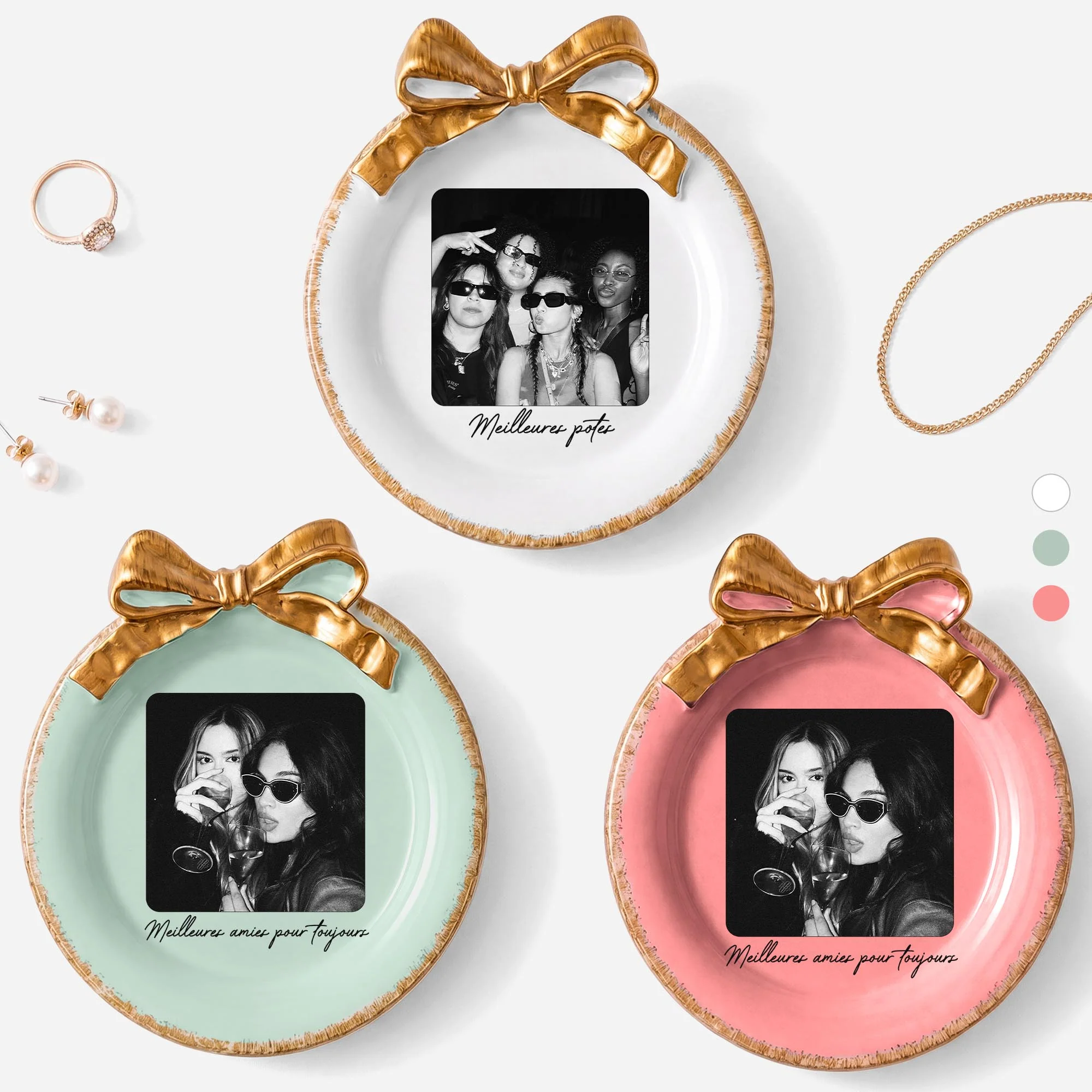 Vide-poche Personnalisé Vintage Avec Photo - Meilleures Amies Pour Toujours - Image 2